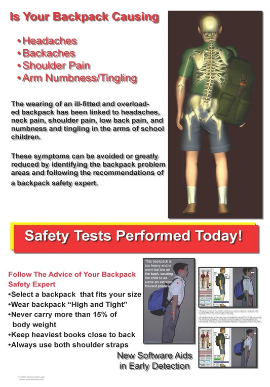 Backpack Safety Poster